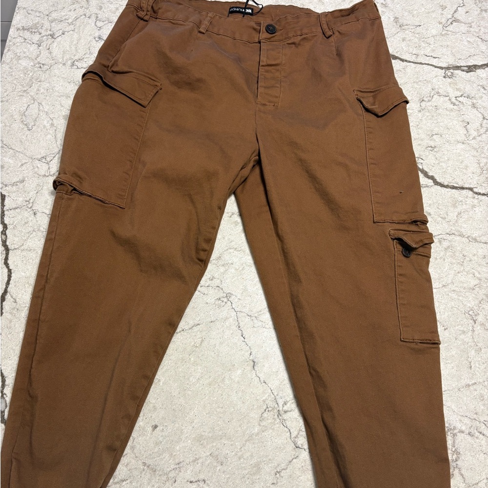 Fashion Nova Tan Cargo Pants for women